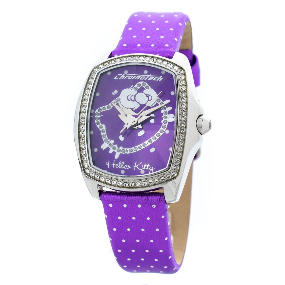 Purple Leather Dress Watch