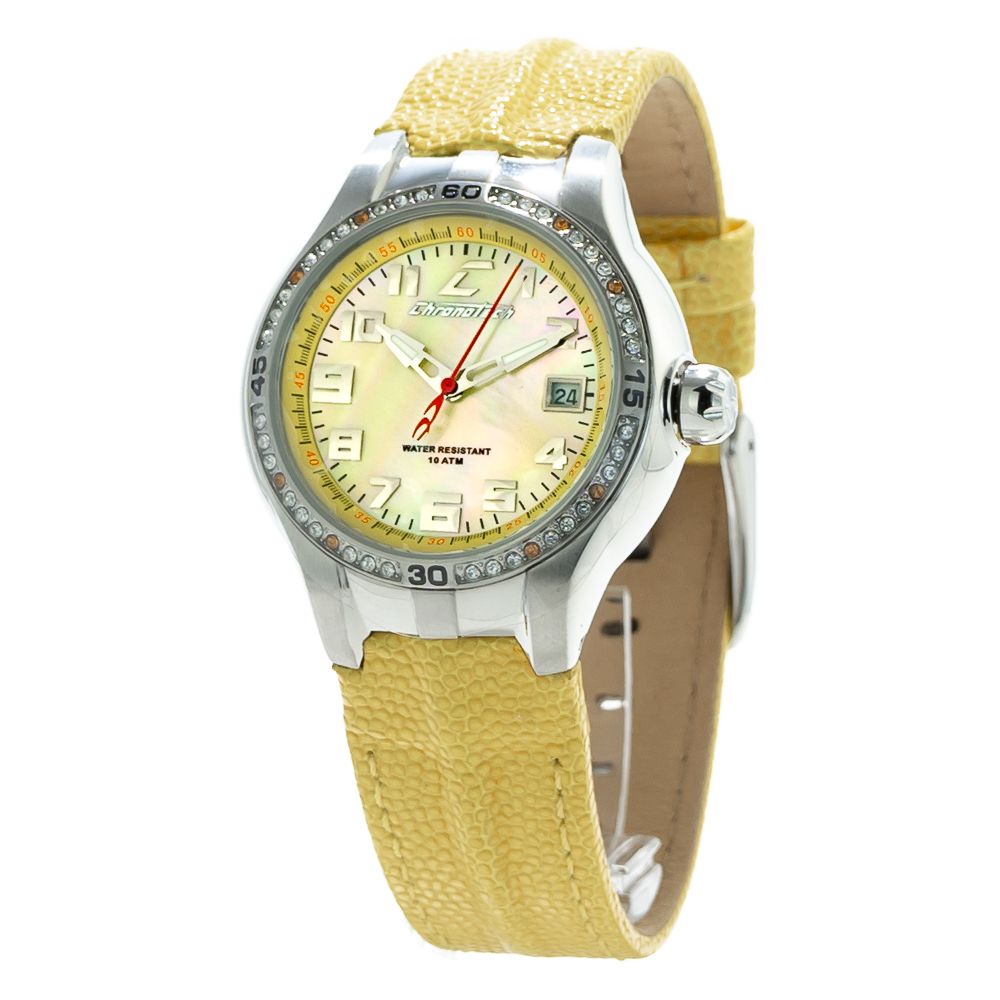 Yellow Leather Dress Watch