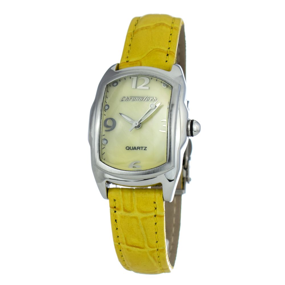 Yellow Leather Dress Watch