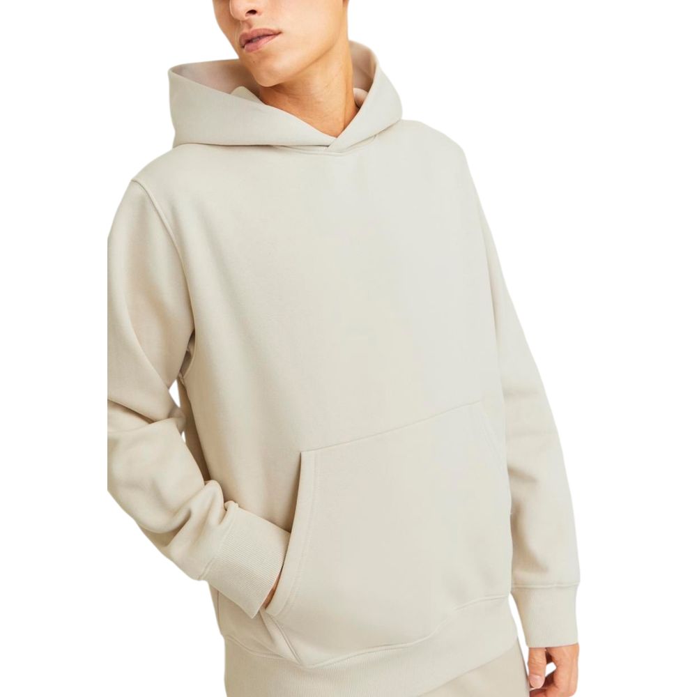 Beige Cotton Hoodie