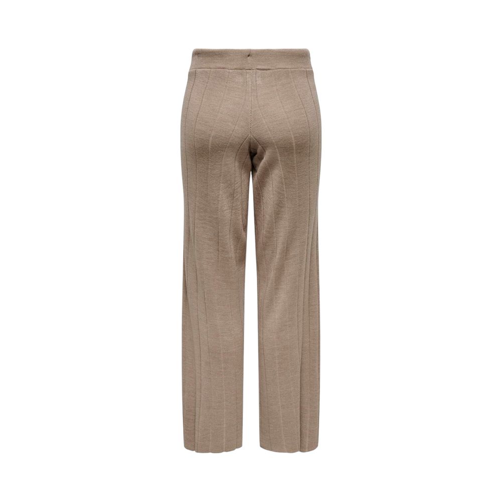 Beige Marabou Casual Pants