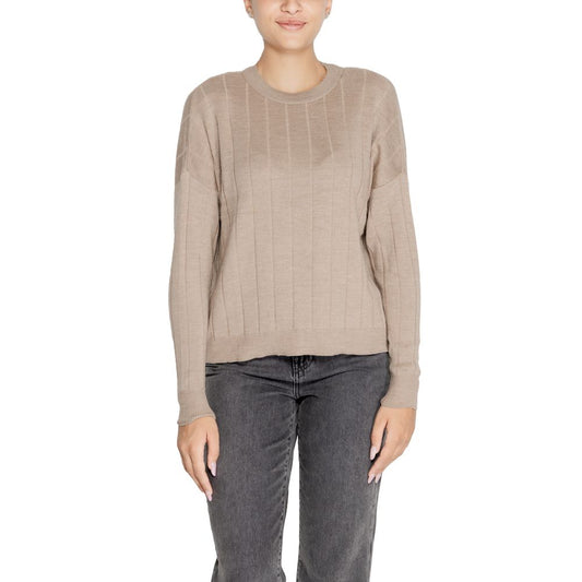 Beige Marabou Sweatshirt