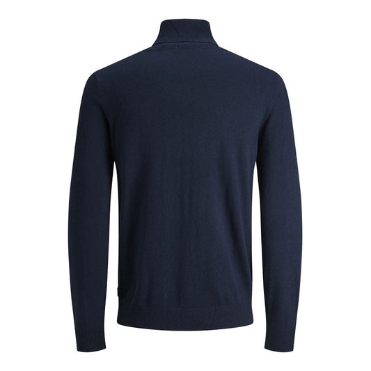 Blue Cotton Turtleneck
