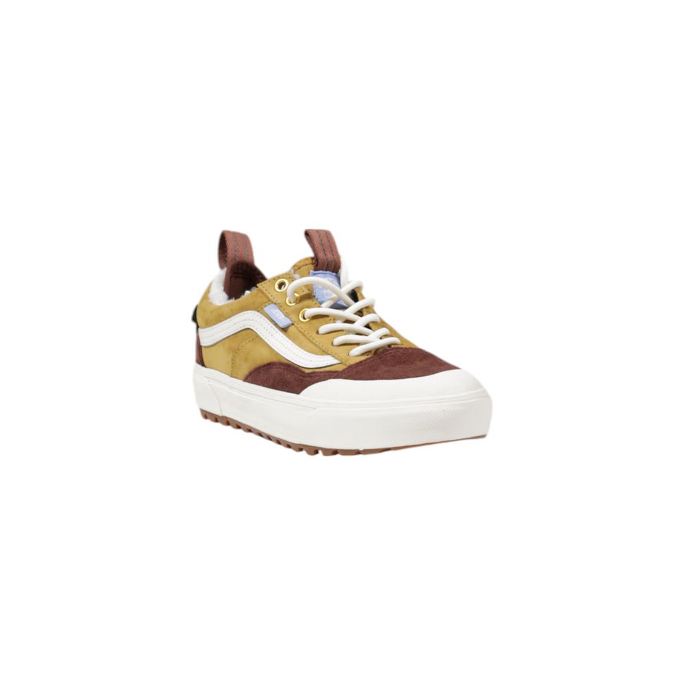 Beige Leather Athletic Sneakers