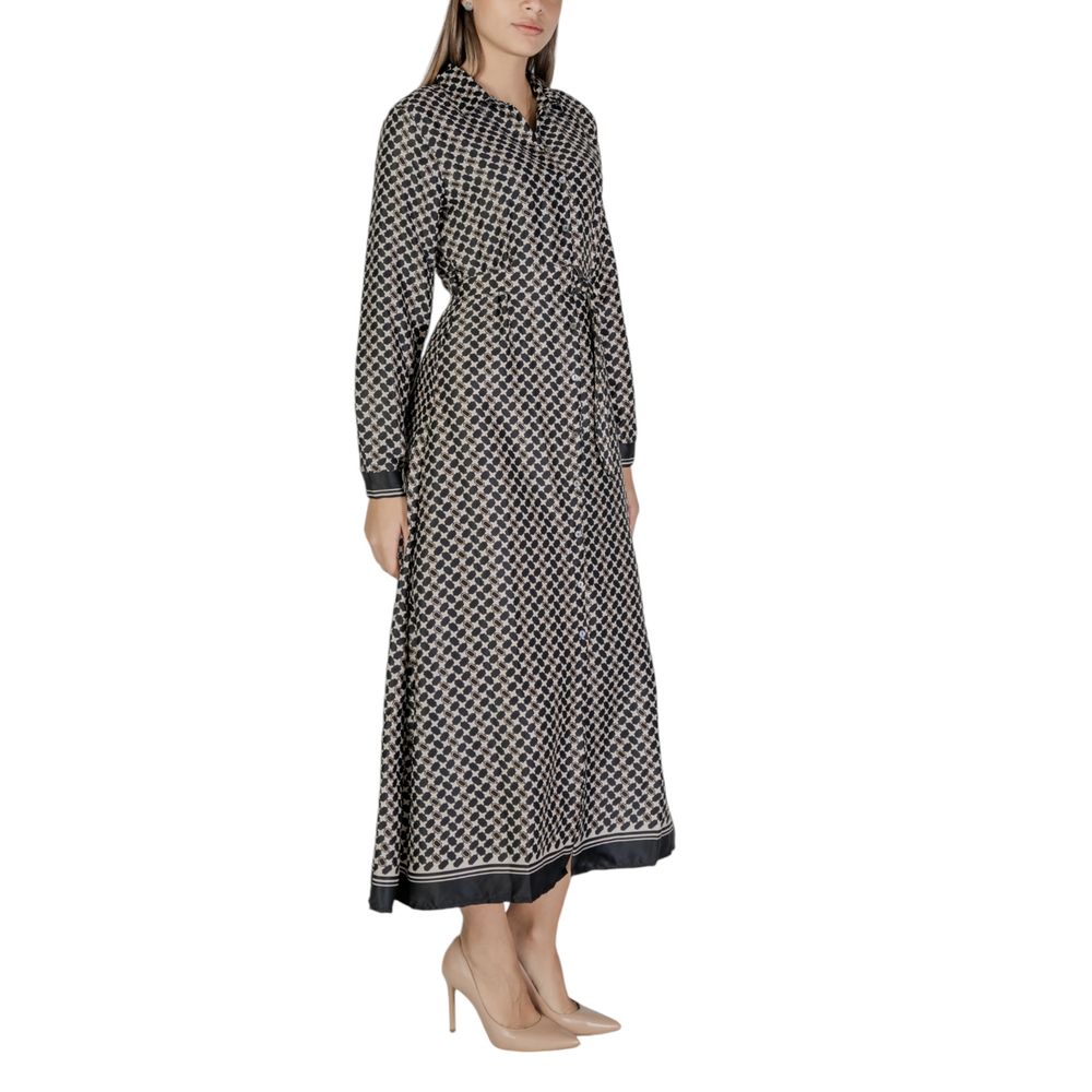 Black Recycled Polyester Long Dress