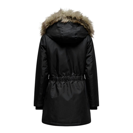 Black Polyester Parka
