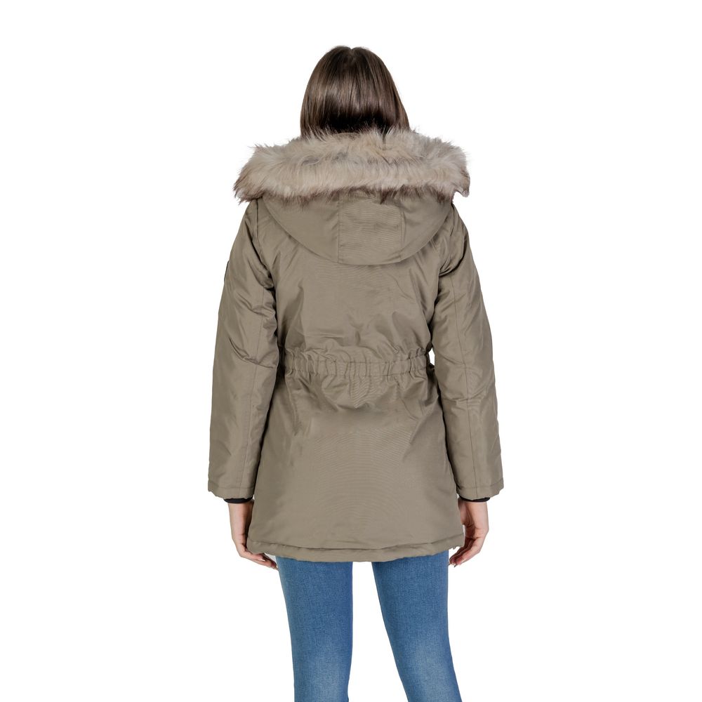 Green Polyester Parka