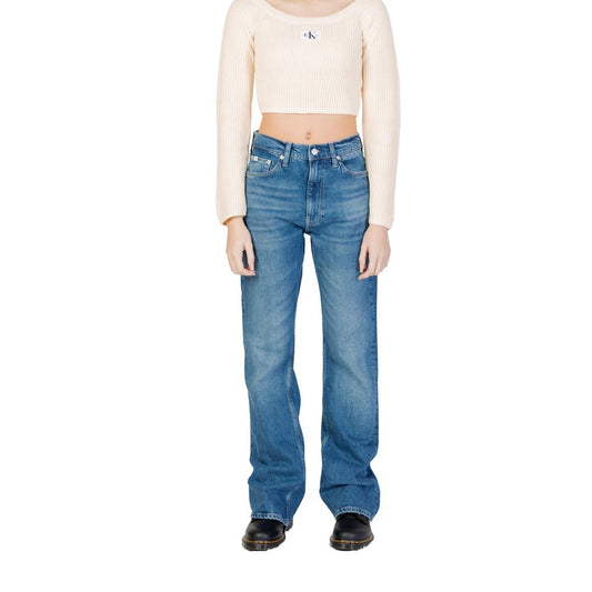 Blue Cotton Mom Jeans