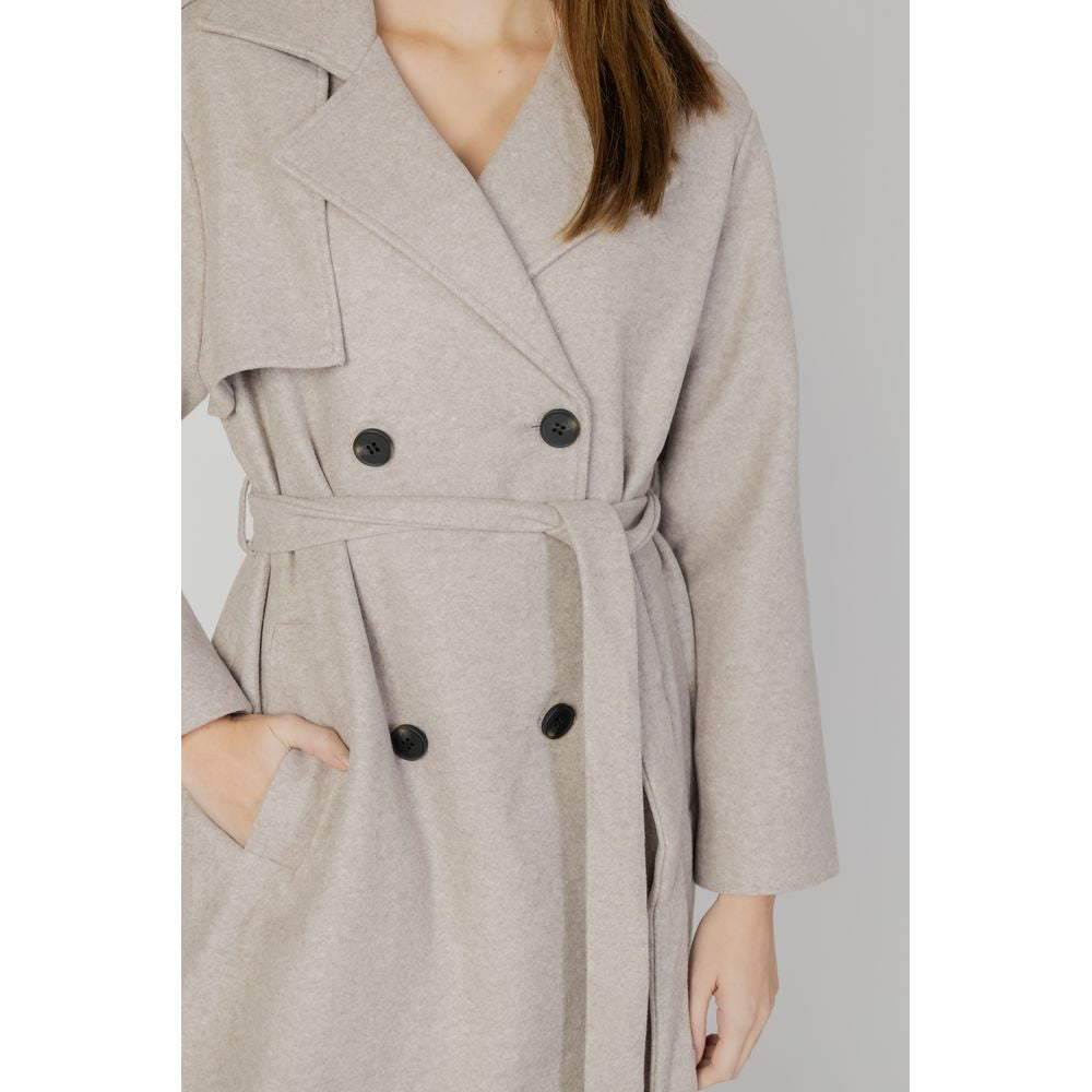 Beige Polyester Coat