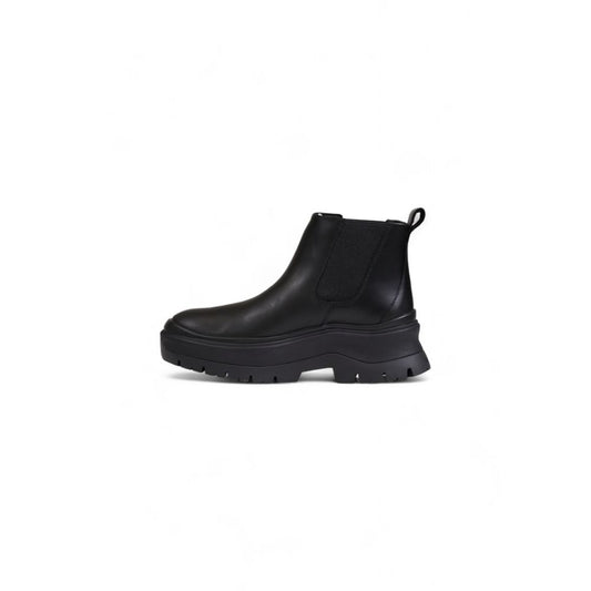 Black Leather Ankle Boots
