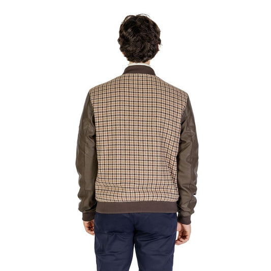 Brown Polyester Jackets & Coat