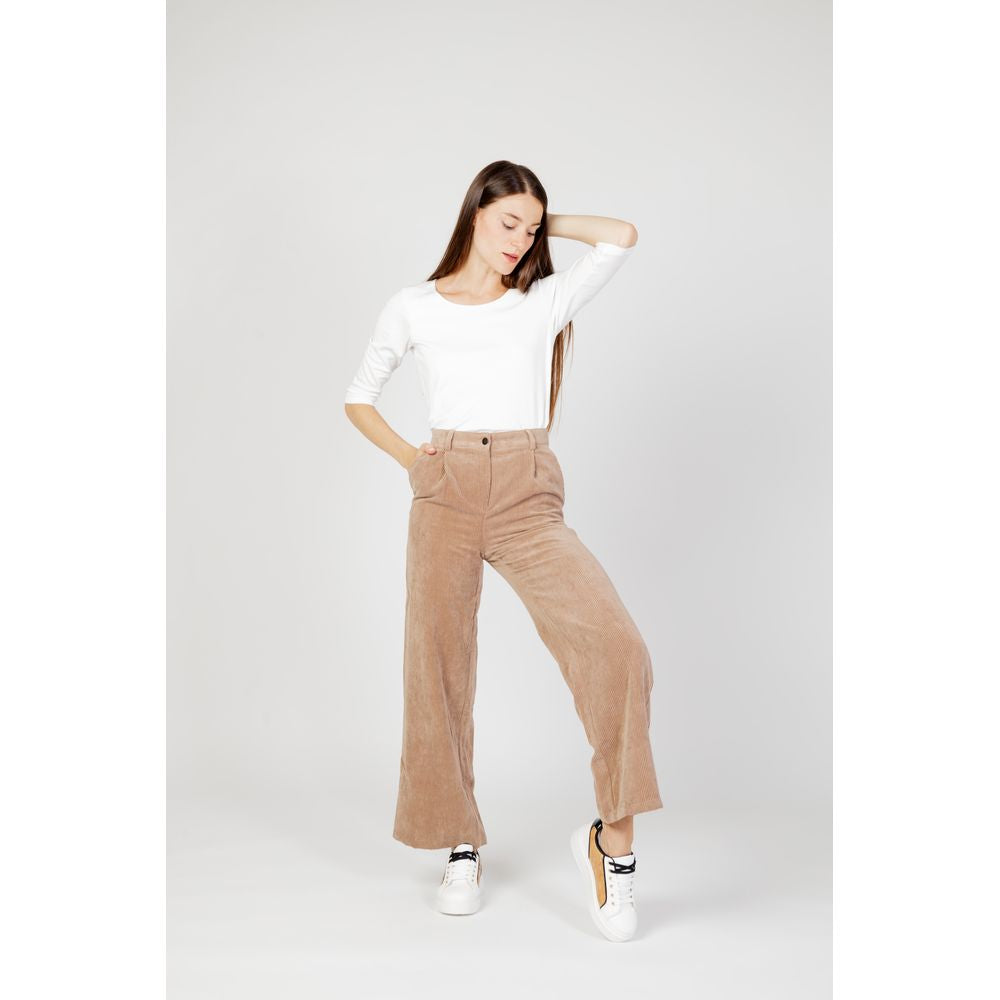 Cream Cotton Long Sleeve T-Shirt