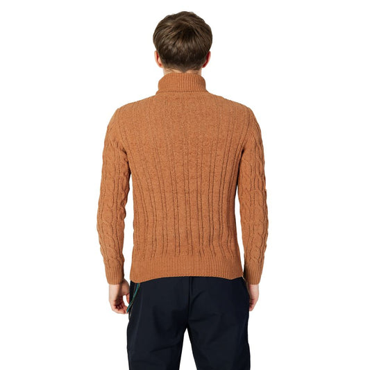 Brown Synthetic Turtleneck