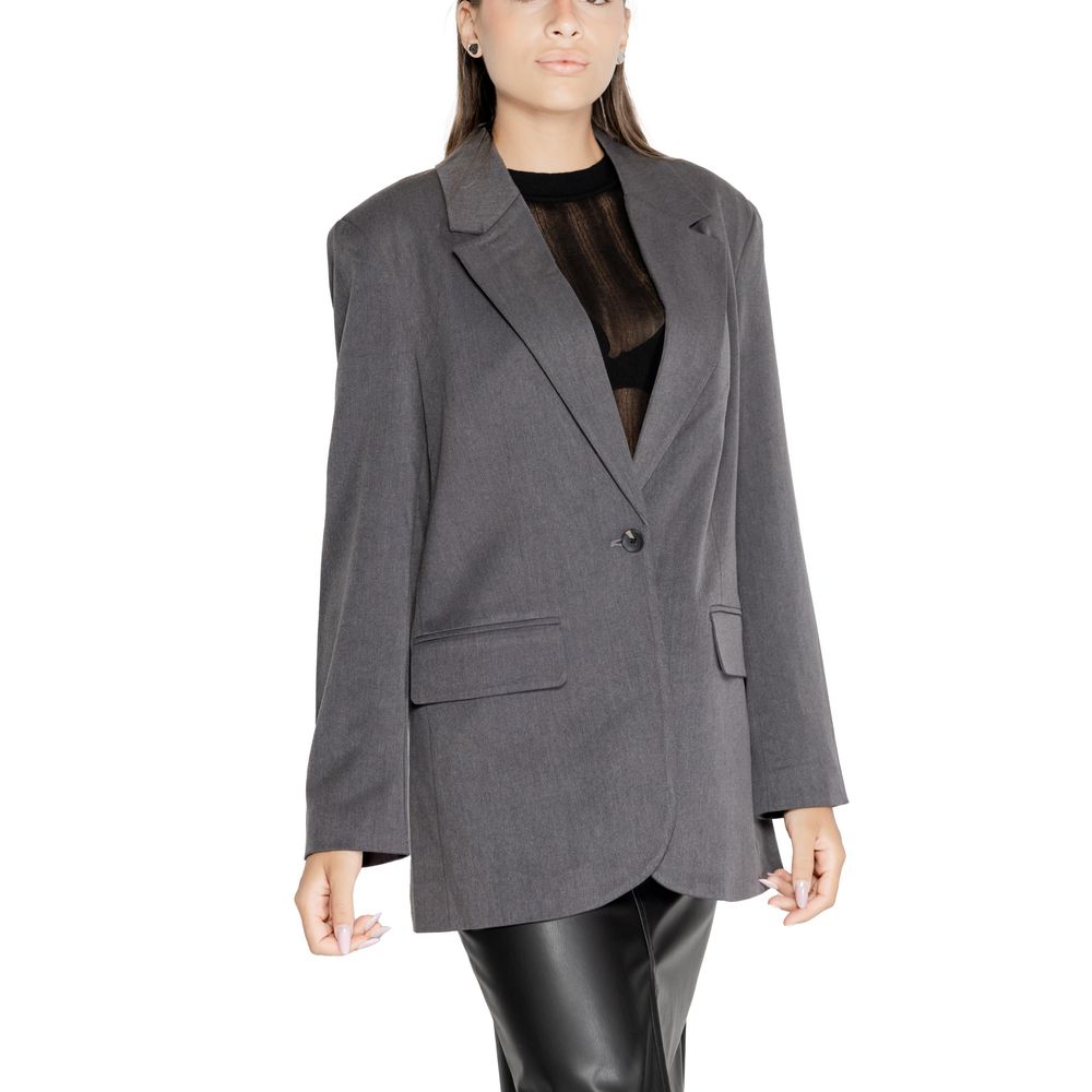 Gray Recycled Polyester Blazer