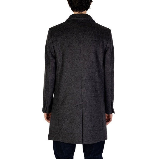 Gray Polyester Coat