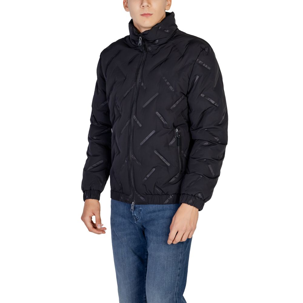 Black Polyester Jackets And Coat