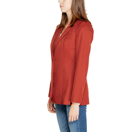 Red Polyester Blazer