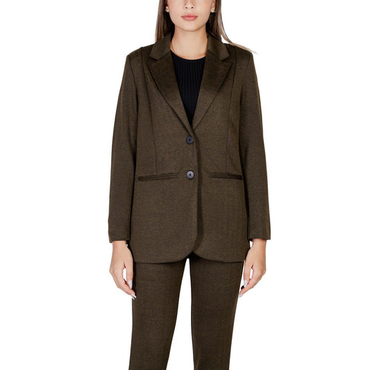Green Polyester Blazer