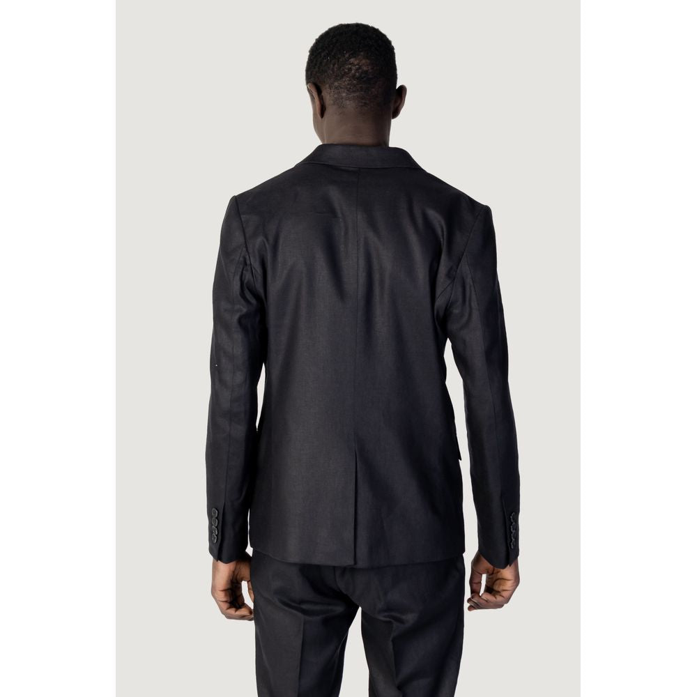 Black Linen Blazer