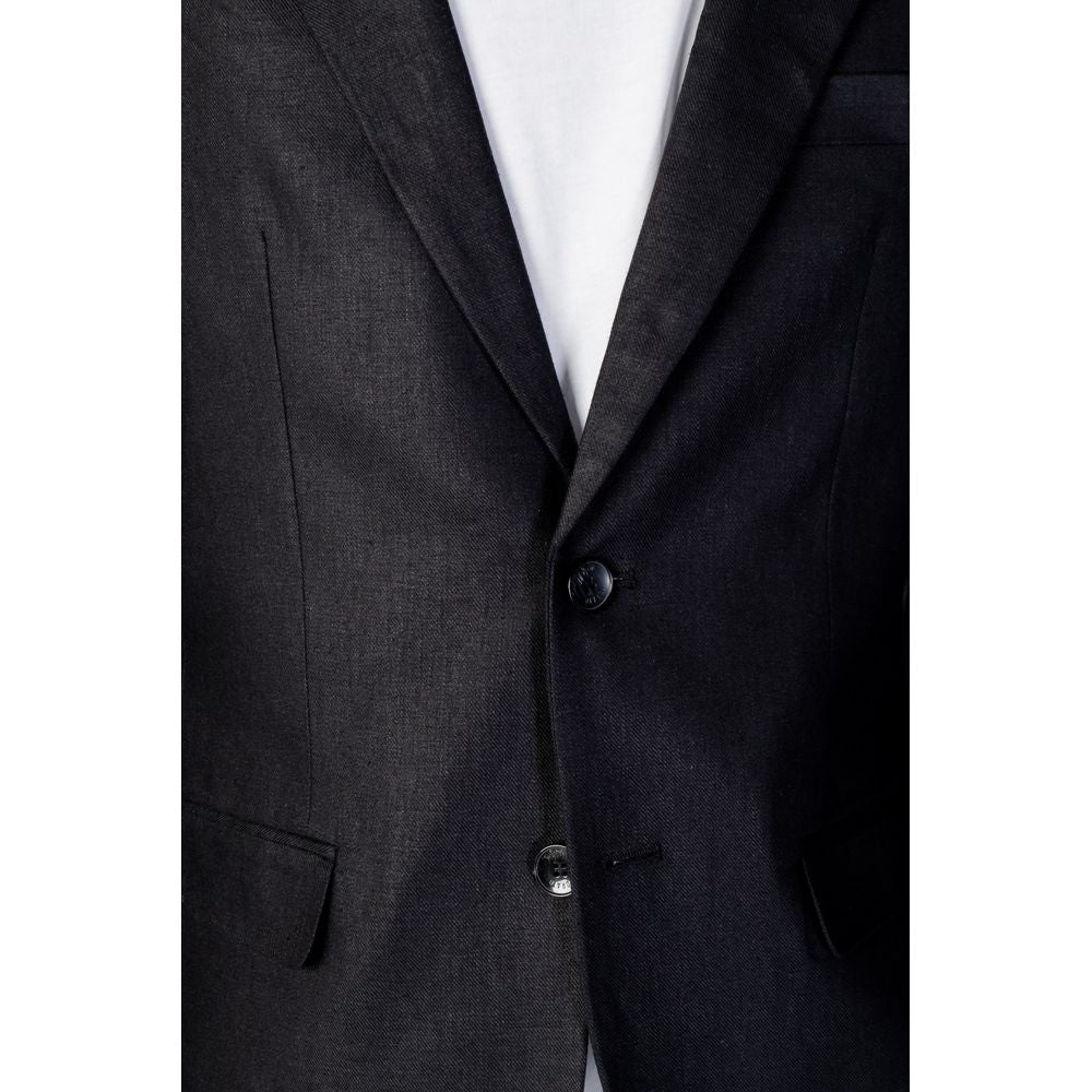 Black Linen Blazer