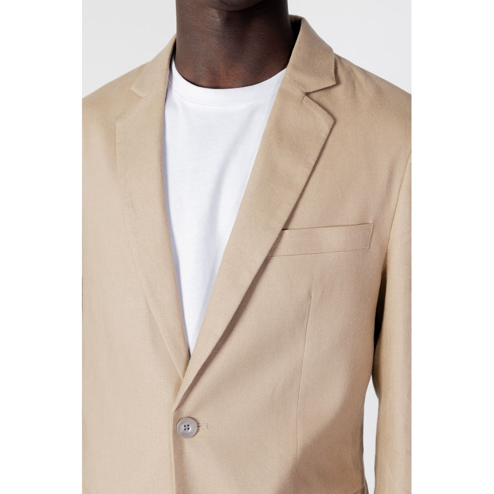 Beige Linen Blazer