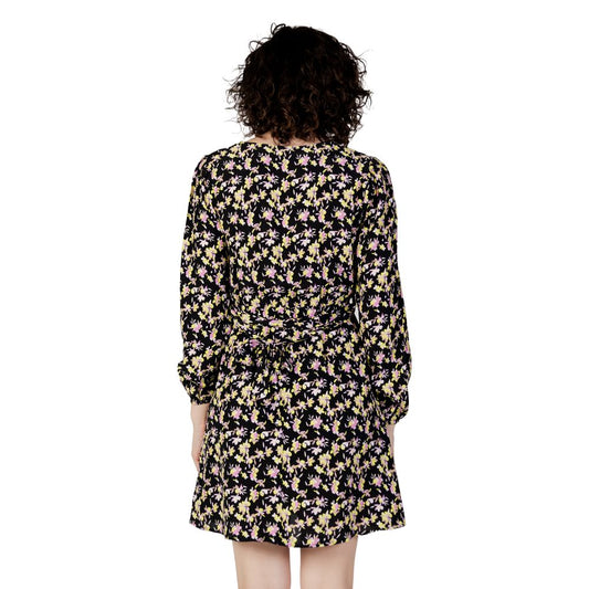 Black Viscose Short Dress