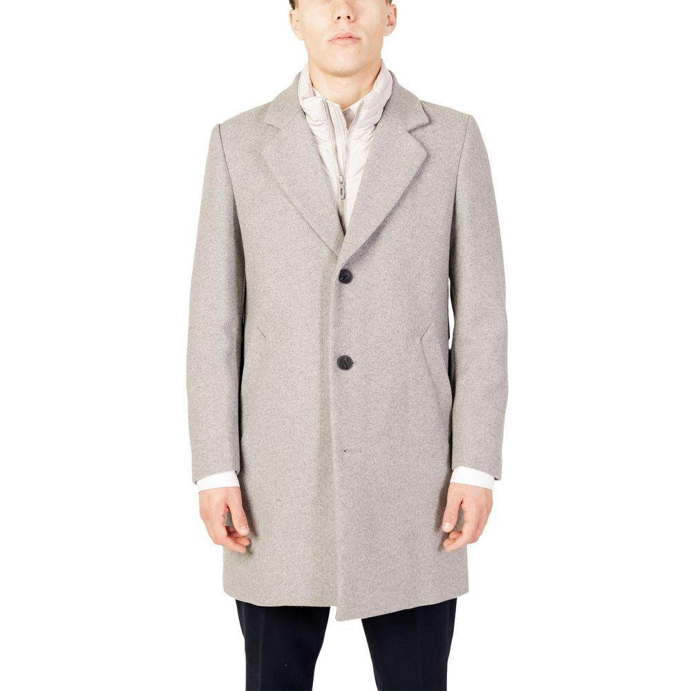 Gray Polyester Coat
