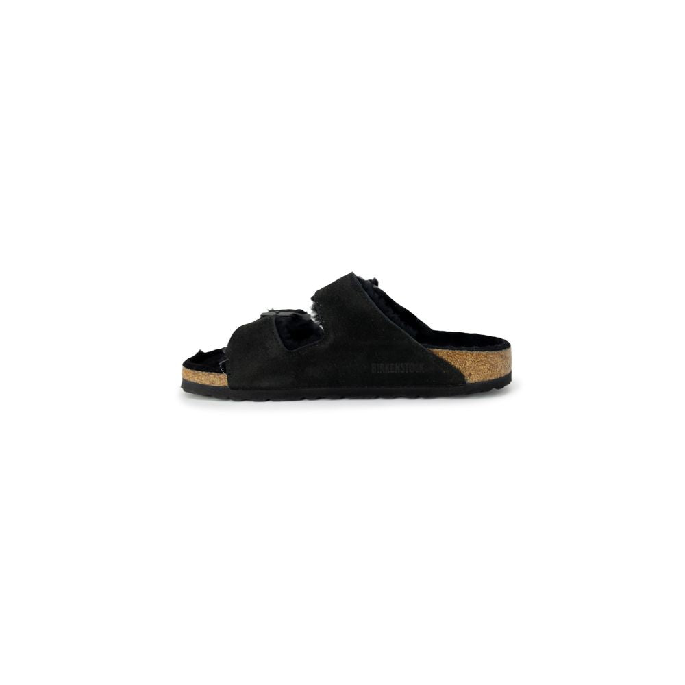 Black Suede Leather Slippers