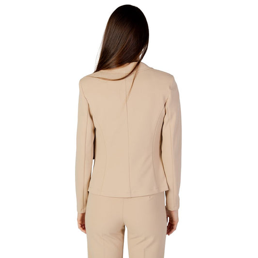 Beige Polyester Blazer