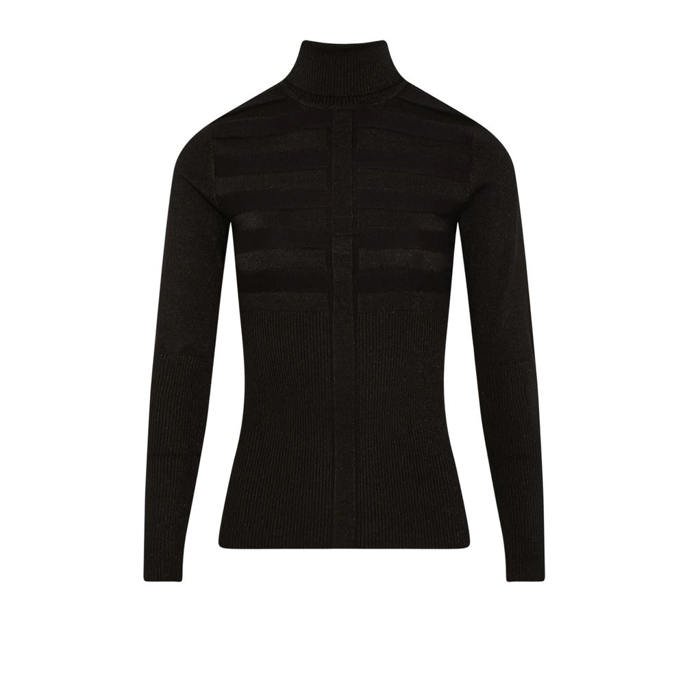 Black Viscose Turtleneck