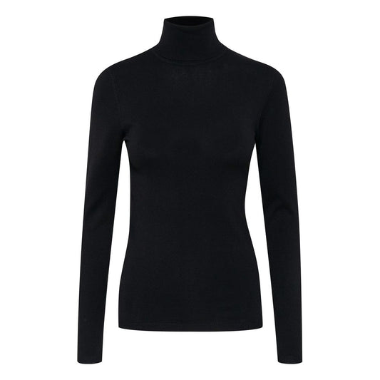 Black Viscose Turtleneck