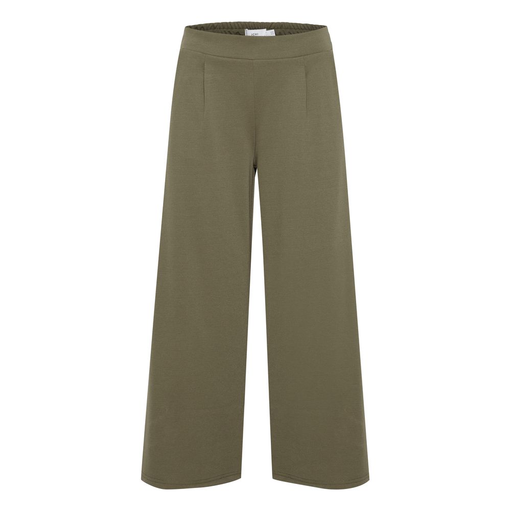 Green Recycled Polyester Flared Pants