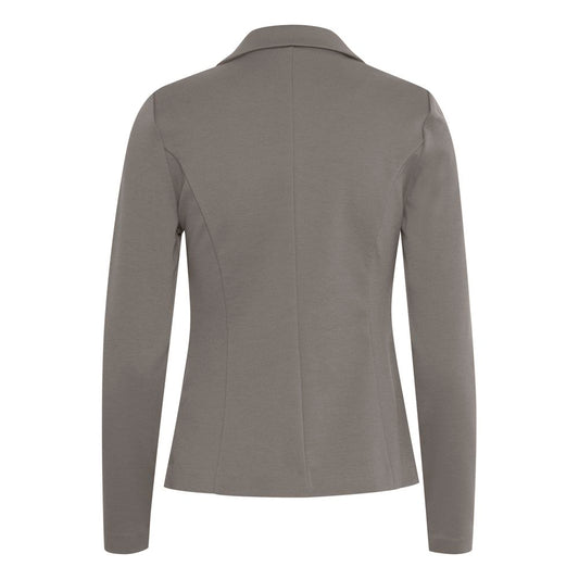 Beige Polyester Blazer