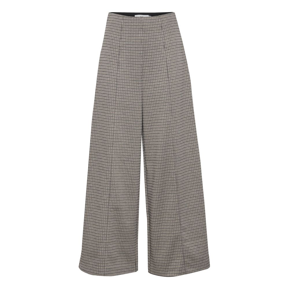 Beige Polyester Casual Pants