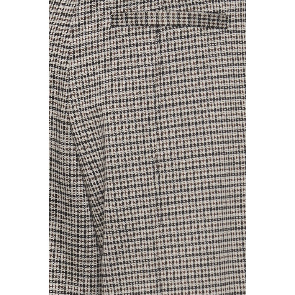 Beige Polyester Casual Pants