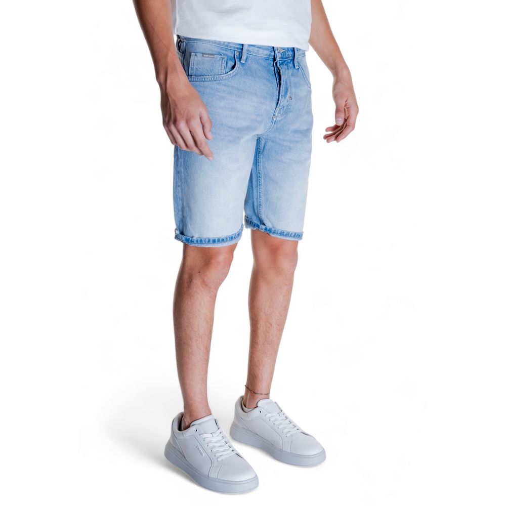 Light Blue Cotton Bermuda Shorts