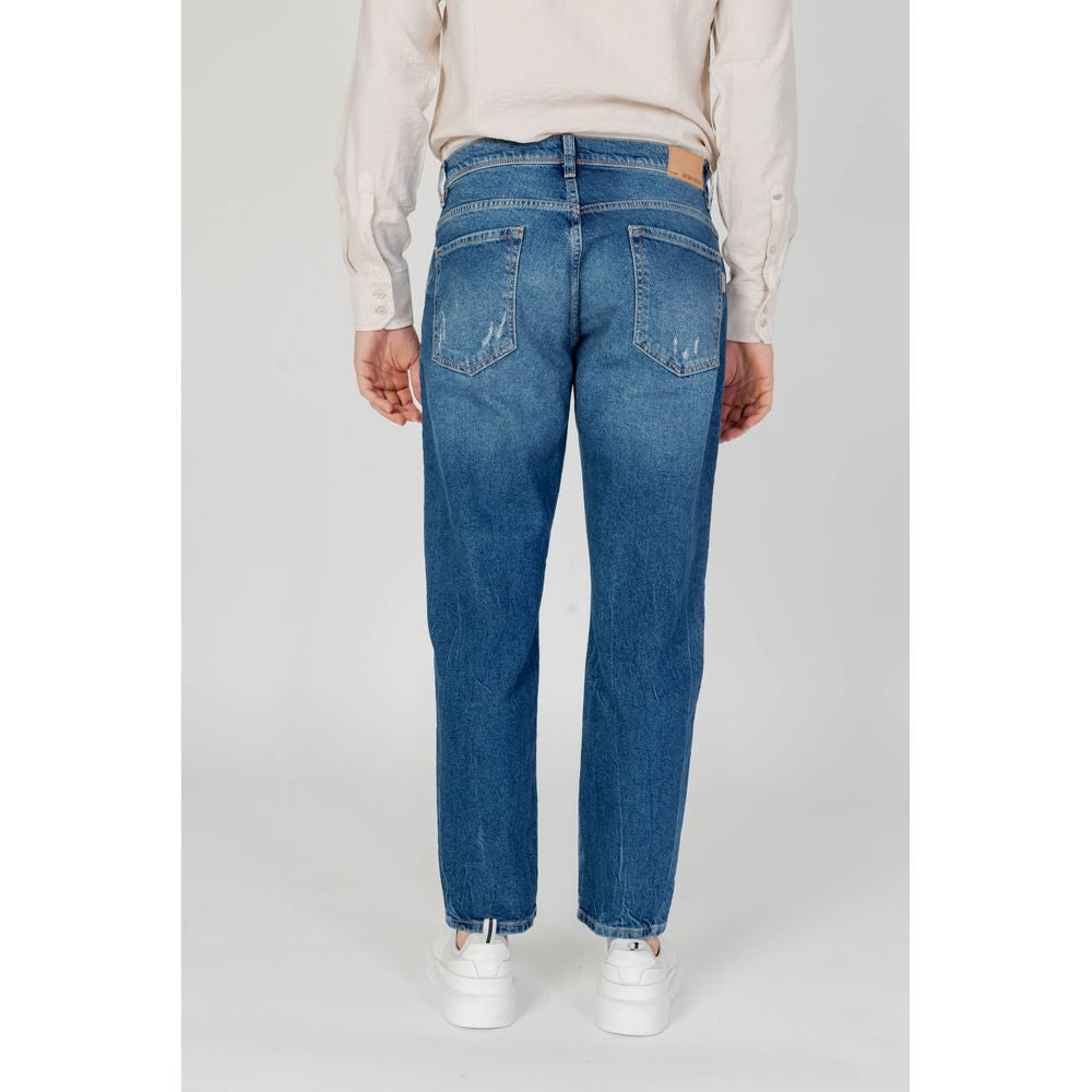 Blue Cotton Skinny Jean