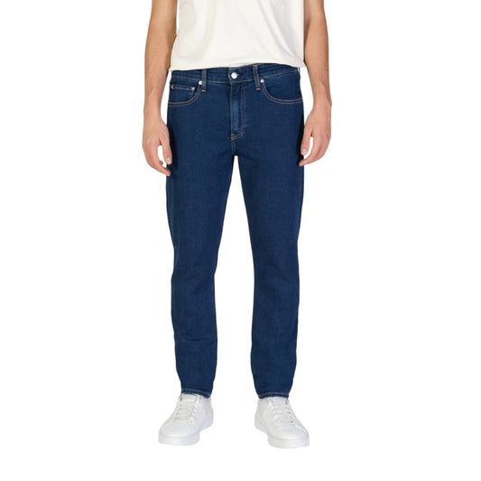 Blue Cotton Slim Fit Jeans