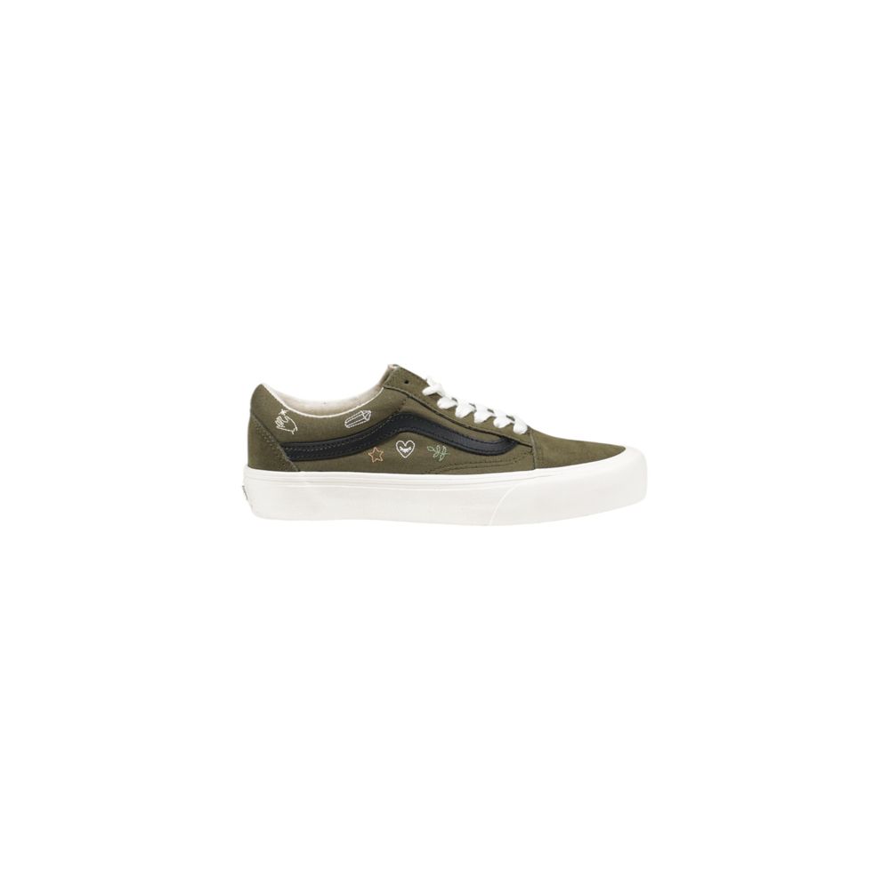 Green Leather Low Top Sneakers