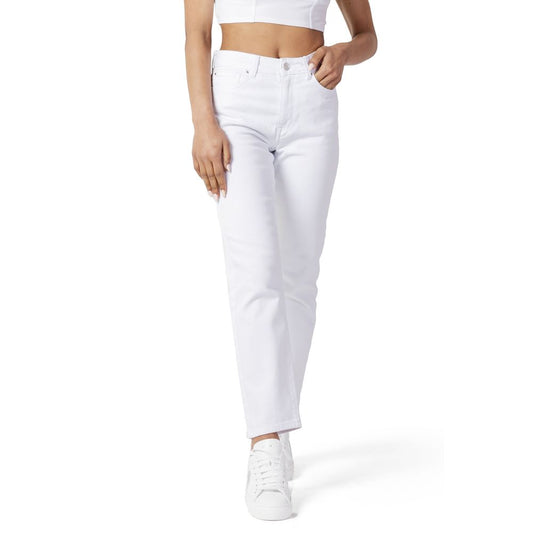 White Cotton Mom Jeans