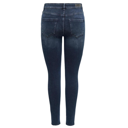 Blue Cotton Skinny Jeans