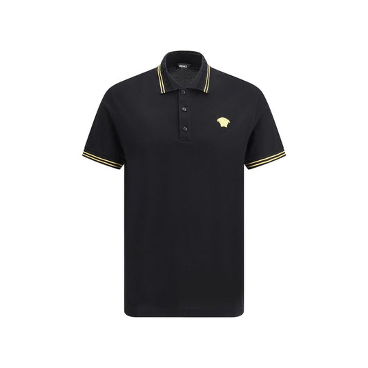 Black Cotton Polo Shirt