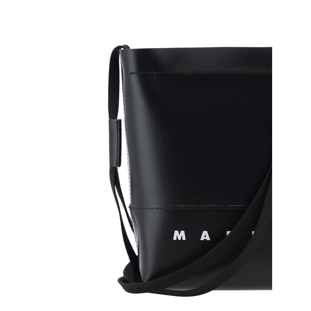 Black Polyester Shoulder Bag