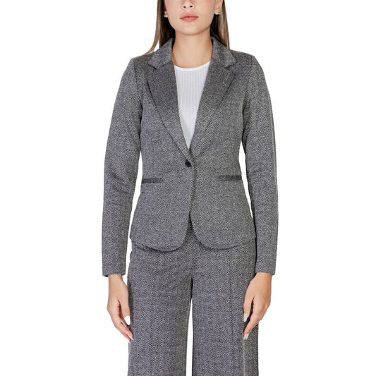 Black Polyester Blazer