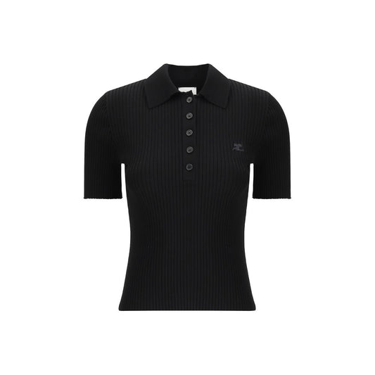 Black Viscose Polo Shirt