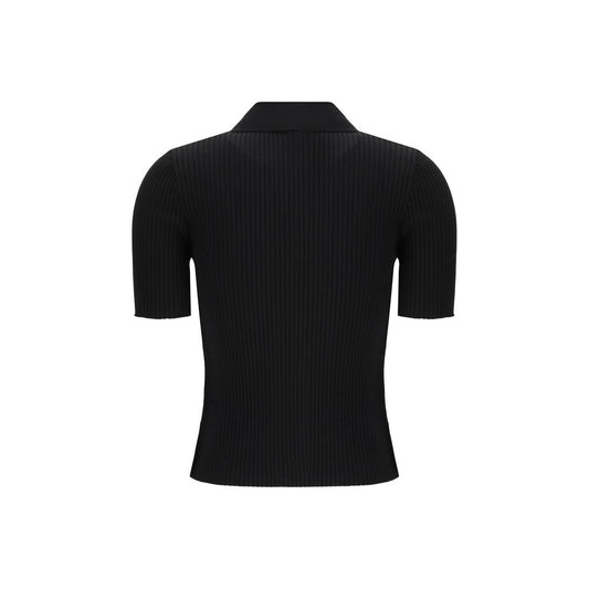 Black Viscose Polo Shirt