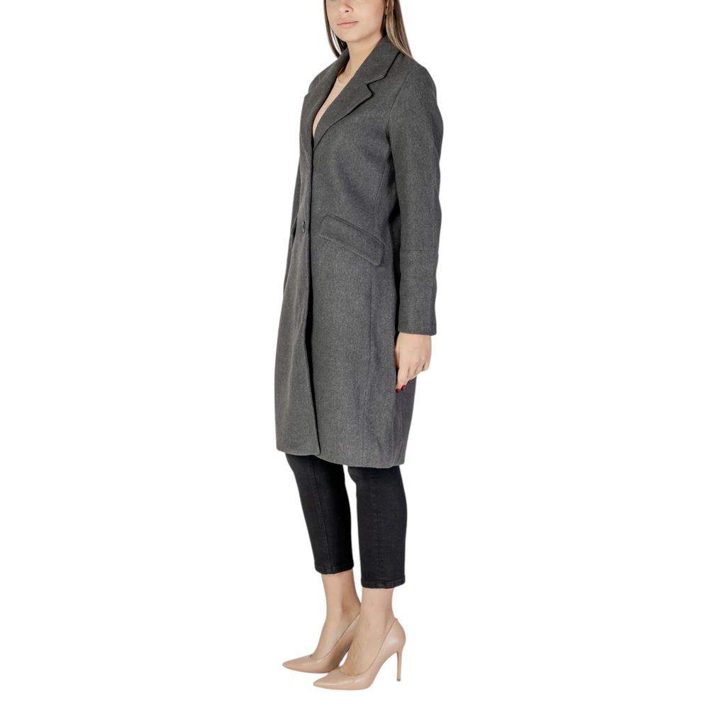 Gray Polyester Coat