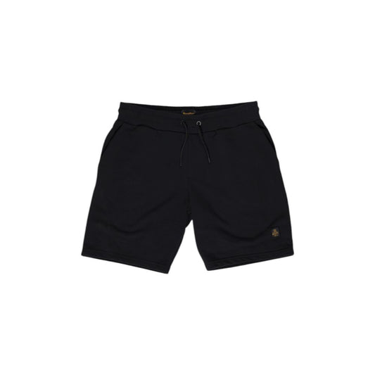 Black Cotton Bermuda Shorts