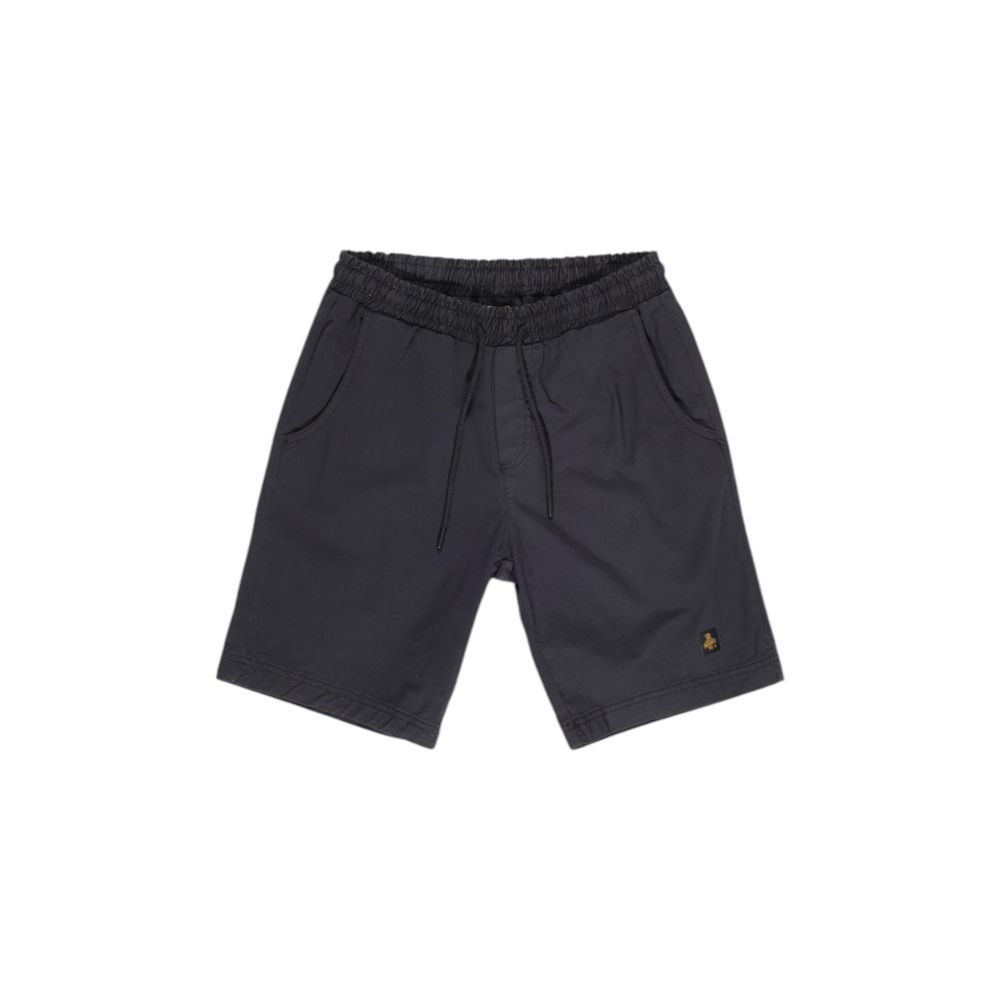 Black Cotton Bermuda Shorts