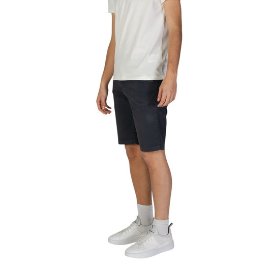 Blue Cotton Bermuda Shorts
